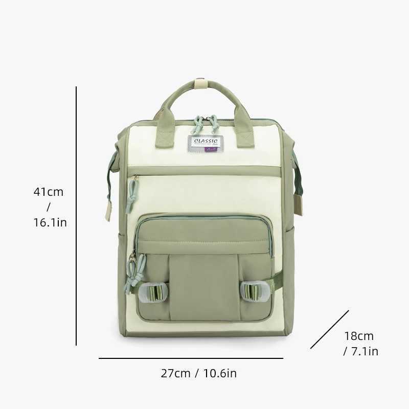 Trendy Female Yellow Laptop College Backpack Fashion Lady Kawaii Book Bag Cool Women Nylon Student Backpack Cute School BagM251222