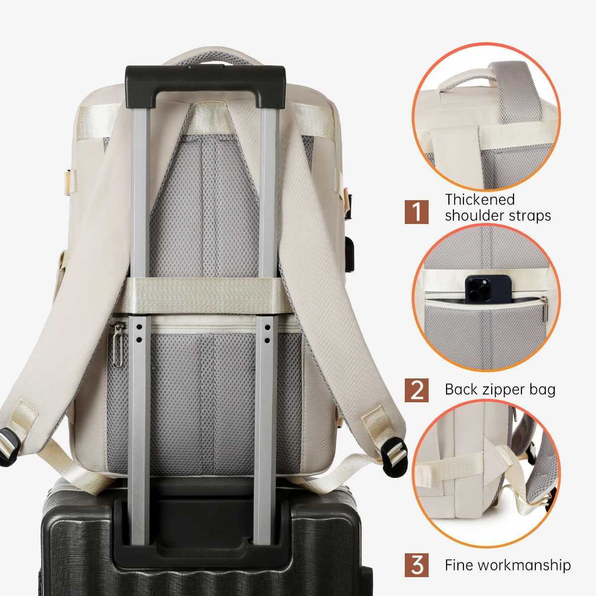 omens 2025 New Casual Business Computer Backpack Outdoor Travel Large Capacity Travel Bag Student School Bag Business Travel Commuting Work ClassM2512