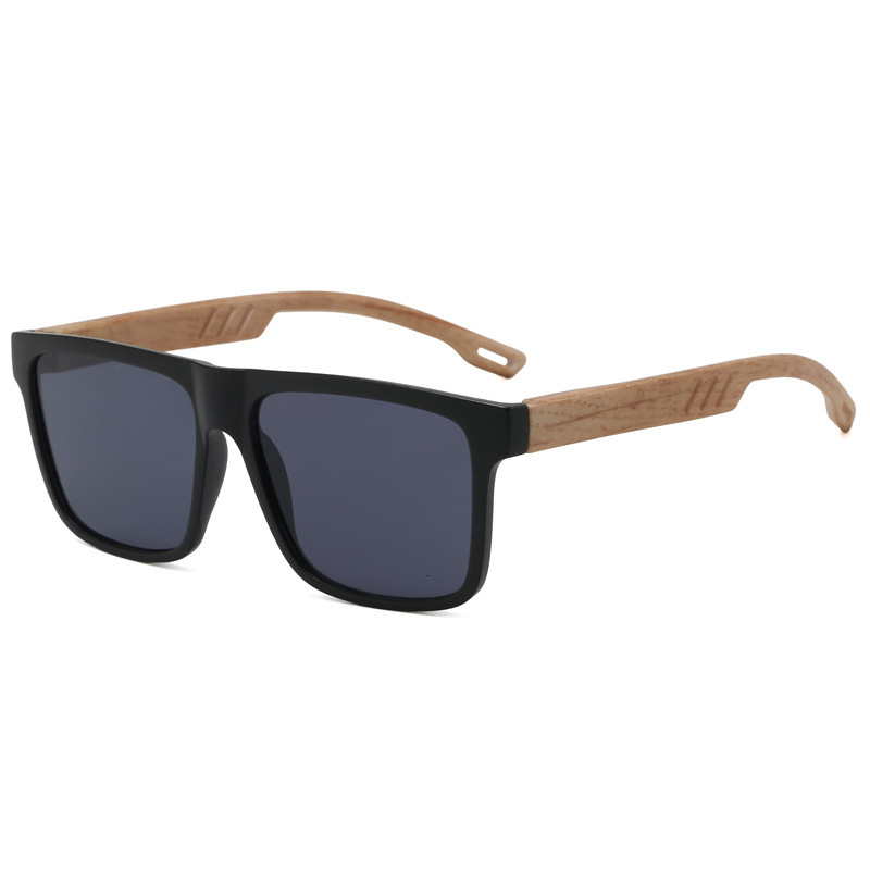 HU WOOD Ocean Gradient Sunshade Sunglasses Mens Bamboo Sunglasses Red UV400 Lens Sport Fashion Driving GR8010 241021