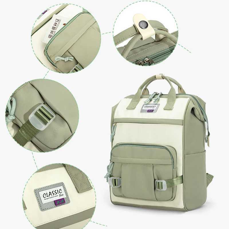 Trendy Female Yellow Laptop College Backpack Fashion Lady Kawaii Book Bag Cool Women Nylon Student Backpack Cute School BagM251222