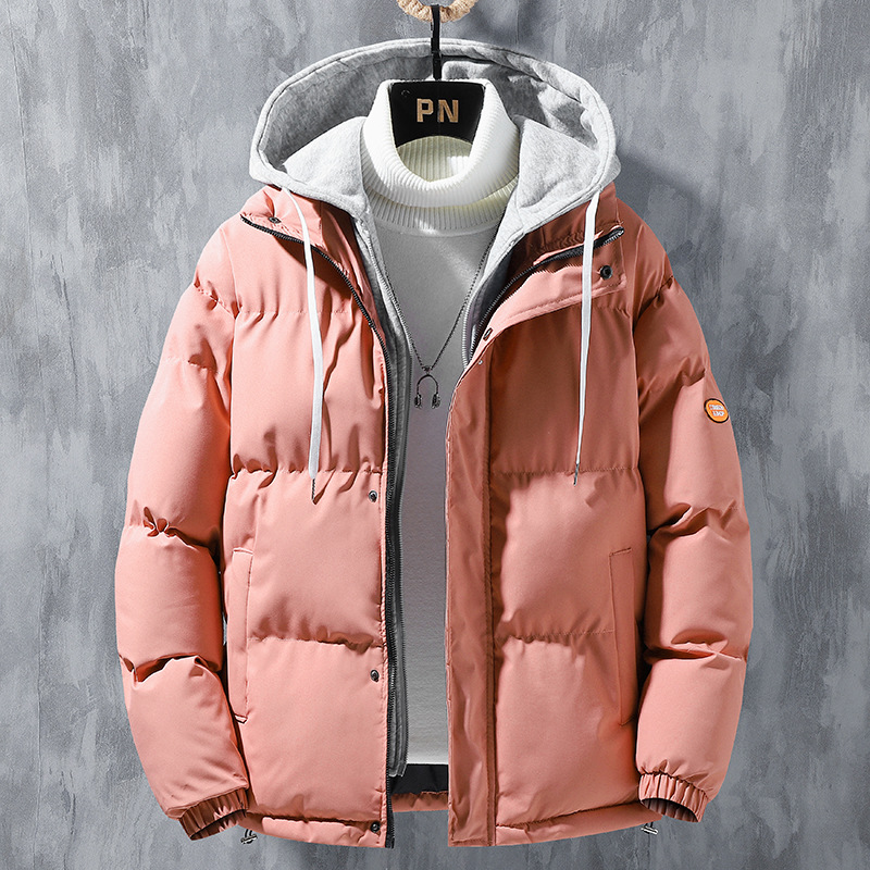 Men's New Winter Trendy Hooded Puffer Jacket - Windproof, Warm, Loose & Casual Thickened Style