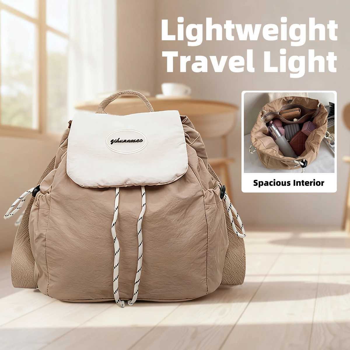 Japanese-Style Washed Canvas Vintage Small Backpack for Female College Students Trendy Casual Versatile Mini Hiking Backpack for Commuting Work and Tr