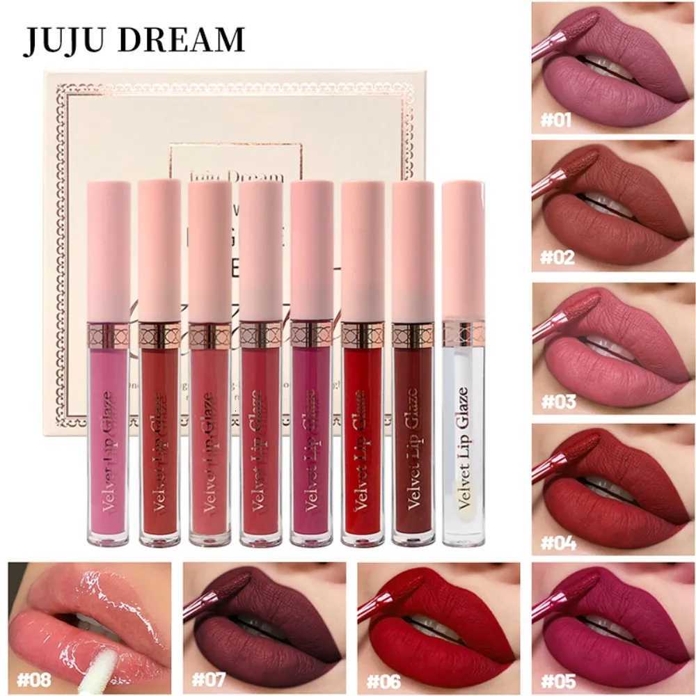8PCS Swans Velvet Liquid Lipstick Set Matte Waterproof Long Lasting Lip Gloss Shades for Daily Party Makeup GiftT251222