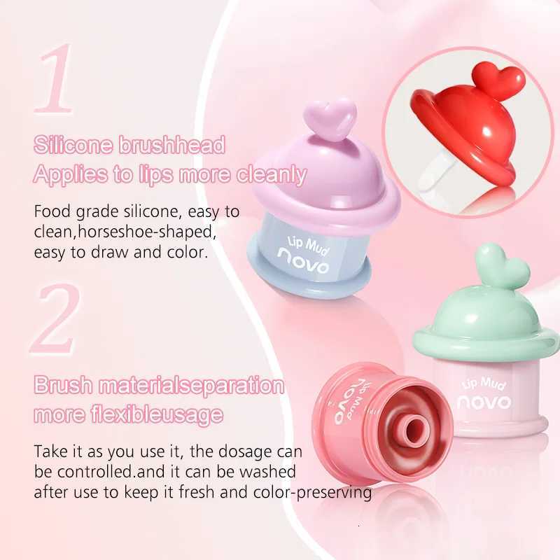 Matte Lip Mud Long-Lasting Non-Stick velvet Lip Gloss Dual-Use For Lips Cheeks Create Bright And Attractive Lip MakeupT251222