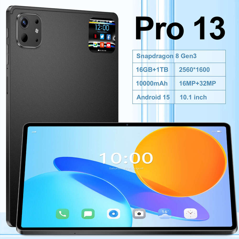 Renowned brand's new cross-border Pro 13 intelligent tablet with 16+1TB Android high-definition 10.1 high-definition large screen