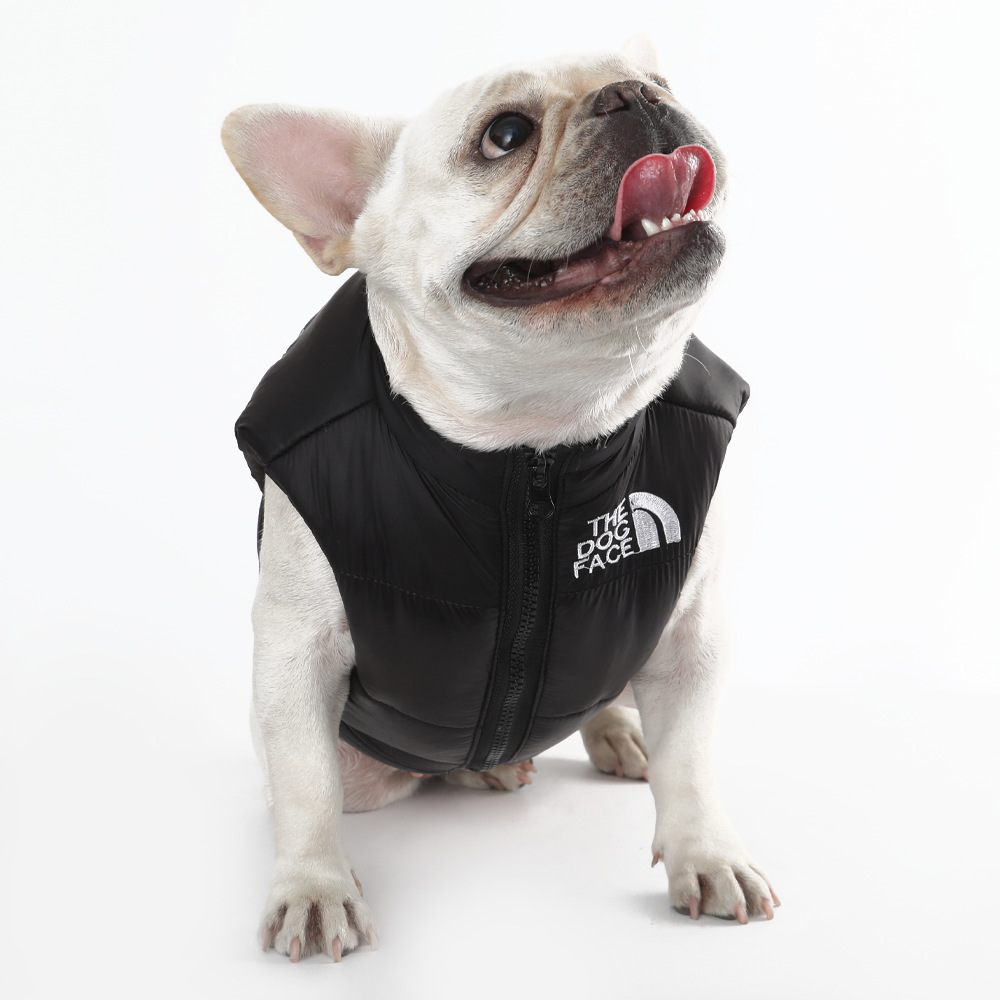 Autumn Winter The Dog Face Designer Dog Apparel Windproof Warm Pet Vest for French Bulldog Bichon Chihuahua Poodle
