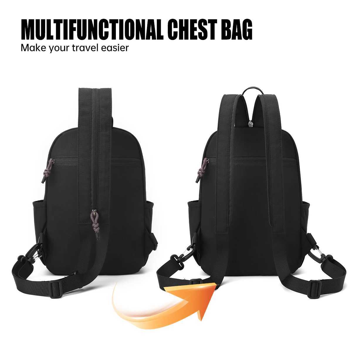 Double Shoulder Dual-Use Bag for Men Korean Style Fashionable Casual Travel Small Backpack Multi-Functional Sports Chest Bag Cycling Crossbody BagM251