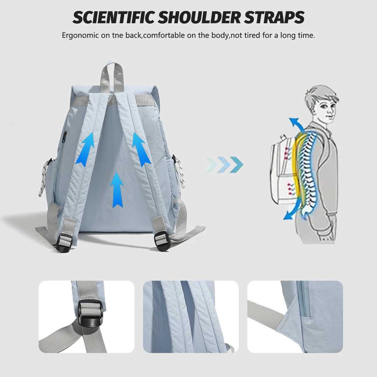 Backpack Outdoor Mountaineering and Mountaineering Womens Travel Ultra-Light Portable Summer Ultra-Thin Hiking School BagM251222