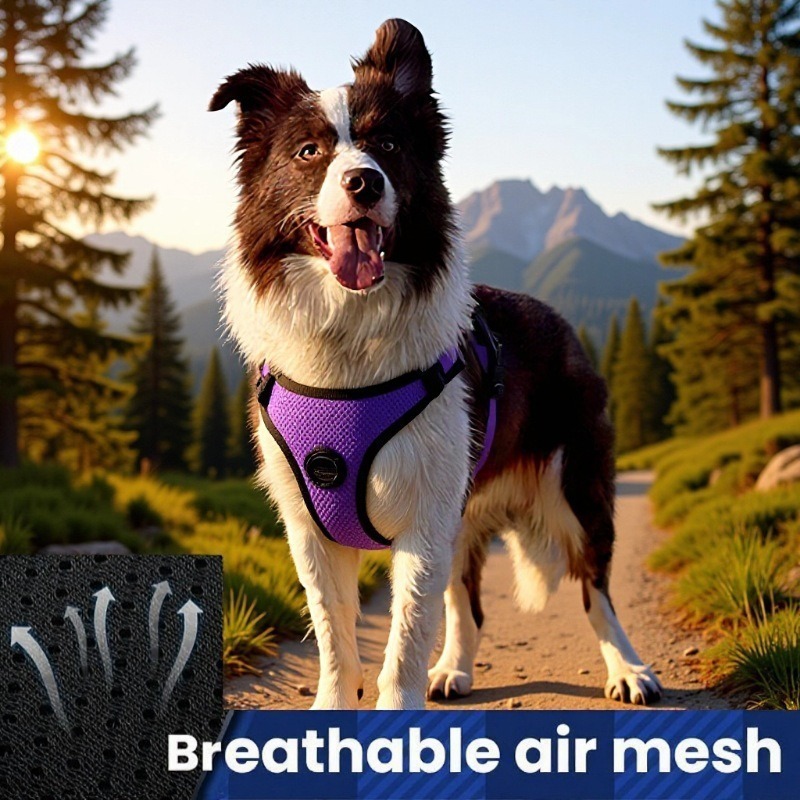 New Reflective Dog Vest Harness for Big Dogs Comfortable Adjustable Pet Harness with Leash Hook