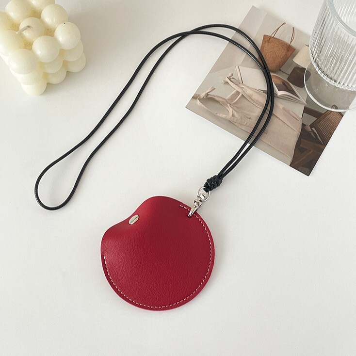 Hot Selling Bluetooth Earphone Hanging Neck Leather Round Coin Purse Small Item Storage Bag