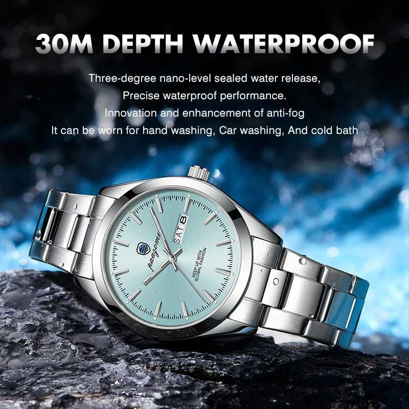 New Luxury Military Man Round Waterproof Luminous Date Week Men Stainl Steel Quartz Mens es Relojbox 2025 M251222