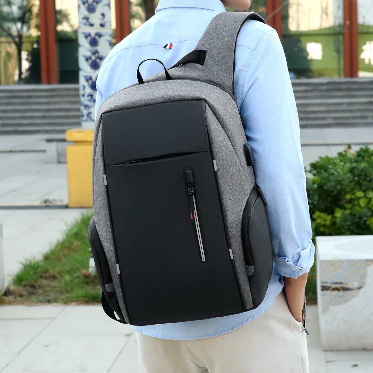 Unisex Laptop Bag Multifunctional USB Backpack Large Capacity Backpack Business Commuting Business BagM251222