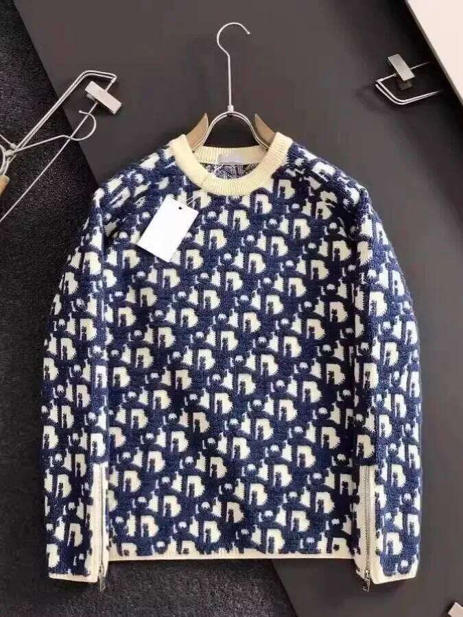 Designer Clothes Men S Knitted Sweater Embroidered Floral F Zipper Design Casual Round Ne Pullover Soft Polyester Nylon Blend Long Sve Hot Selling