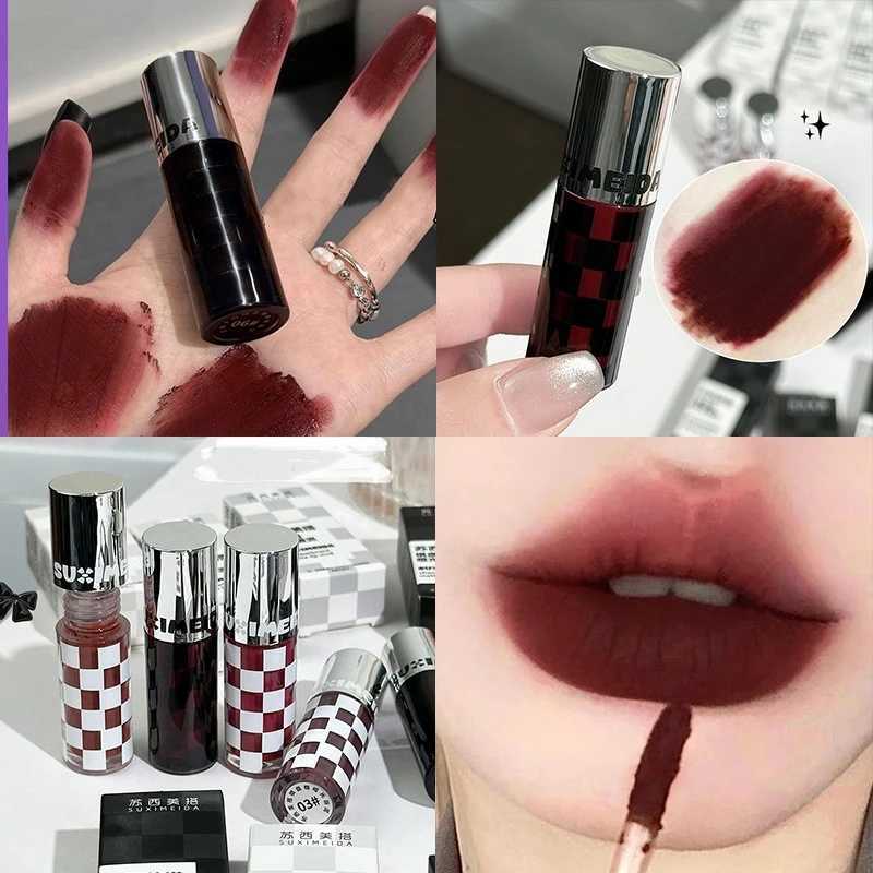 Matte Lipstick Punk Dark Red Lip Gloss Waterproof Lasting Smoky Nude Purple Matte Lipstick Natural Chocolates Lip Tint MakeupT251222