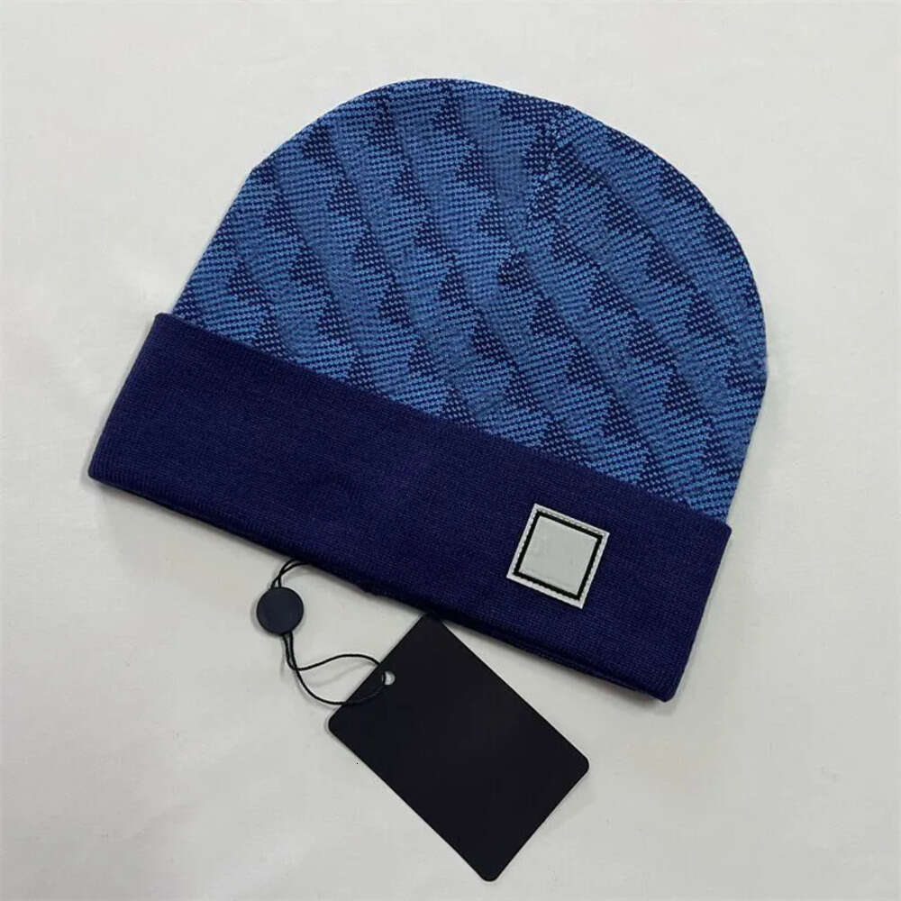 Plaid beanie winter designer hats for men bonnet luxe brown gray knitted luxury skull cap women classical keep warm skiing outdoor travel faf284 8