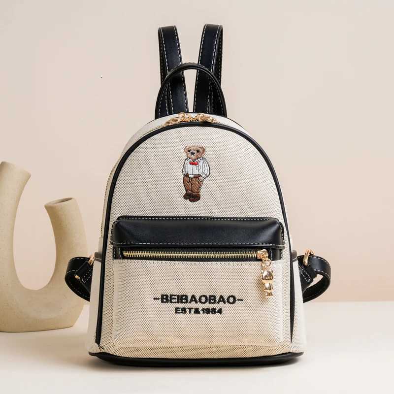 fashion students BackpackCute embroidered bear backpack for women School backpack for Young trend women backpackM251222