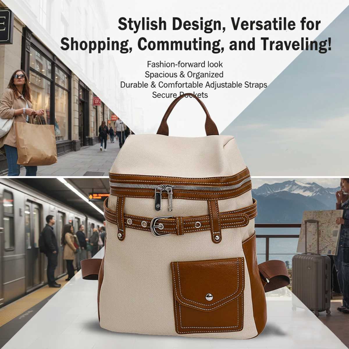 Backpack for Women Lightweight Travel New Style Commuter Student School Bag Large Capacity Travel Backpack Laptop Bag for Work Shopping HikingM251222