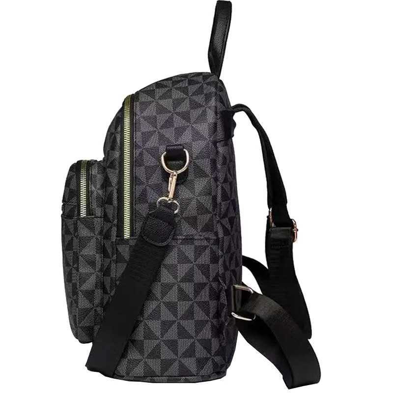 Neutral style backpack for men and women with a golden drawstring design suitable for travel tourism students and schoolbagsM251222