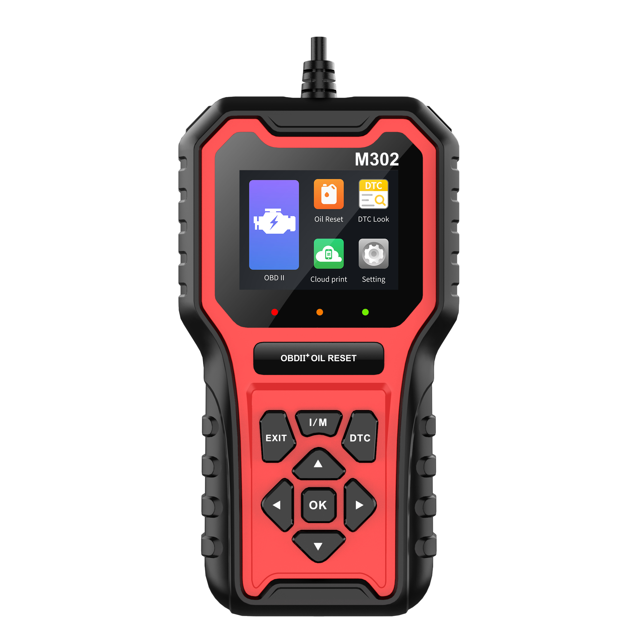 M302 OBD2 Scanner: Read/Clear Codes, Reset Service Light, Live Data, 2.8" Color Screen, 40K+ DTCs, 11 Lang, All 9 Protocols & CAN Support. (124 c