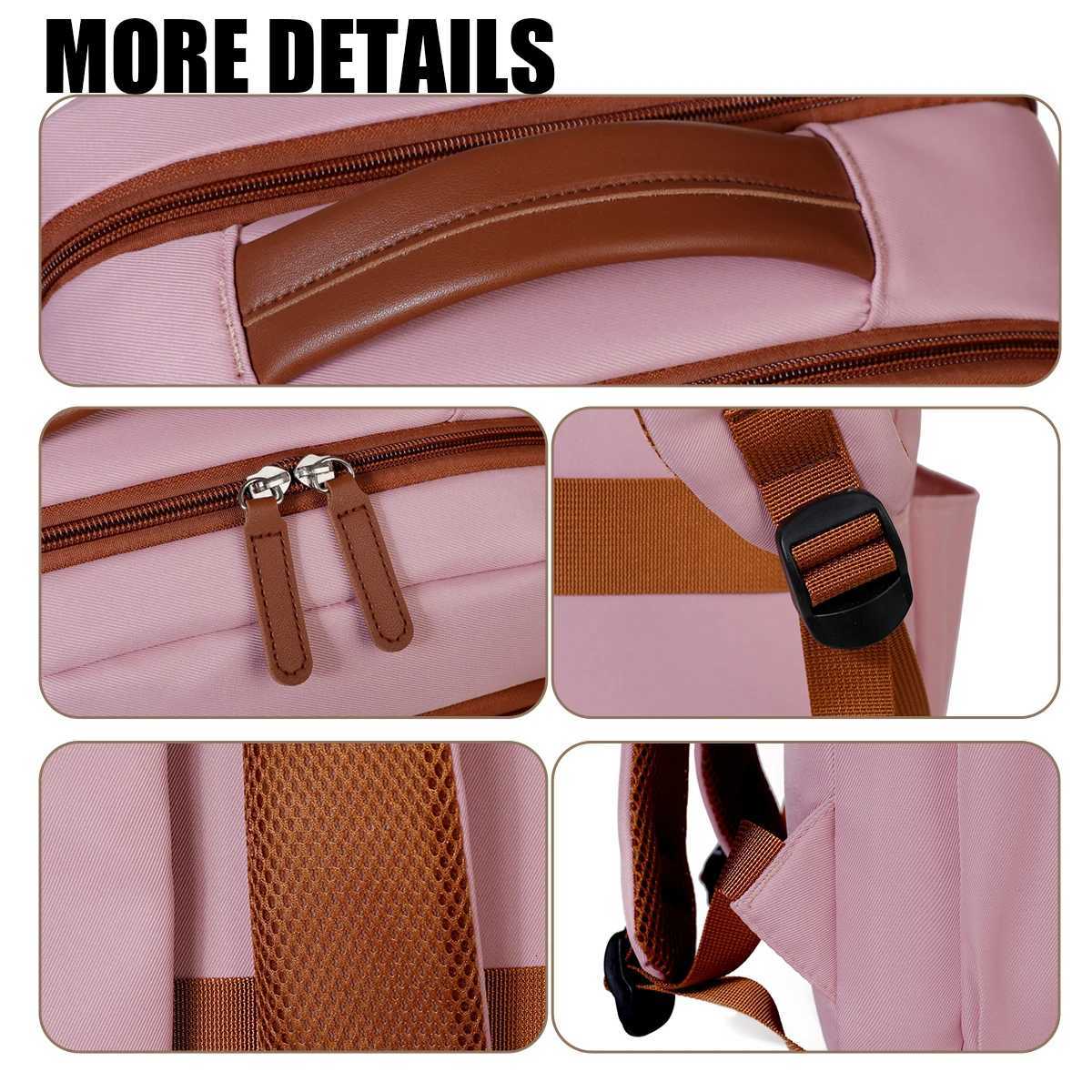 omputer Backpack for Women New LargeCapacityT ravelL ightweightB ackpackf orM enS implea ndS tylishS uitablef orB usinessT ripsa ndB oardingN oC hecke