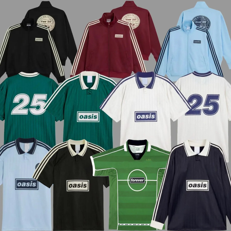 25 26 Oasis Tour Jacquard Jersey Soccer Maillot De Foot Football Black Oasis Live Bohemians 2025 2026 135th Anniversary Football Shirts Fontaines OasisS Jacket