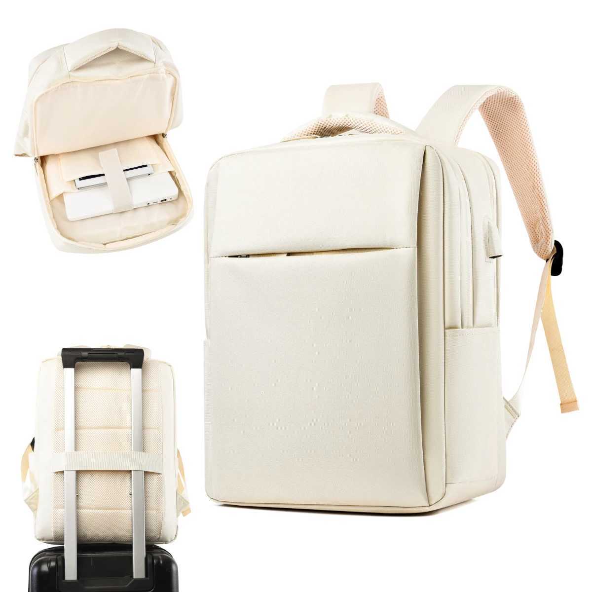 Mens Backpack for Business Trips Meetings Computer Backpack Womens Outdoor Commuting Large-Capacity Travel Bag Multi-Functional Boarding BagM251222