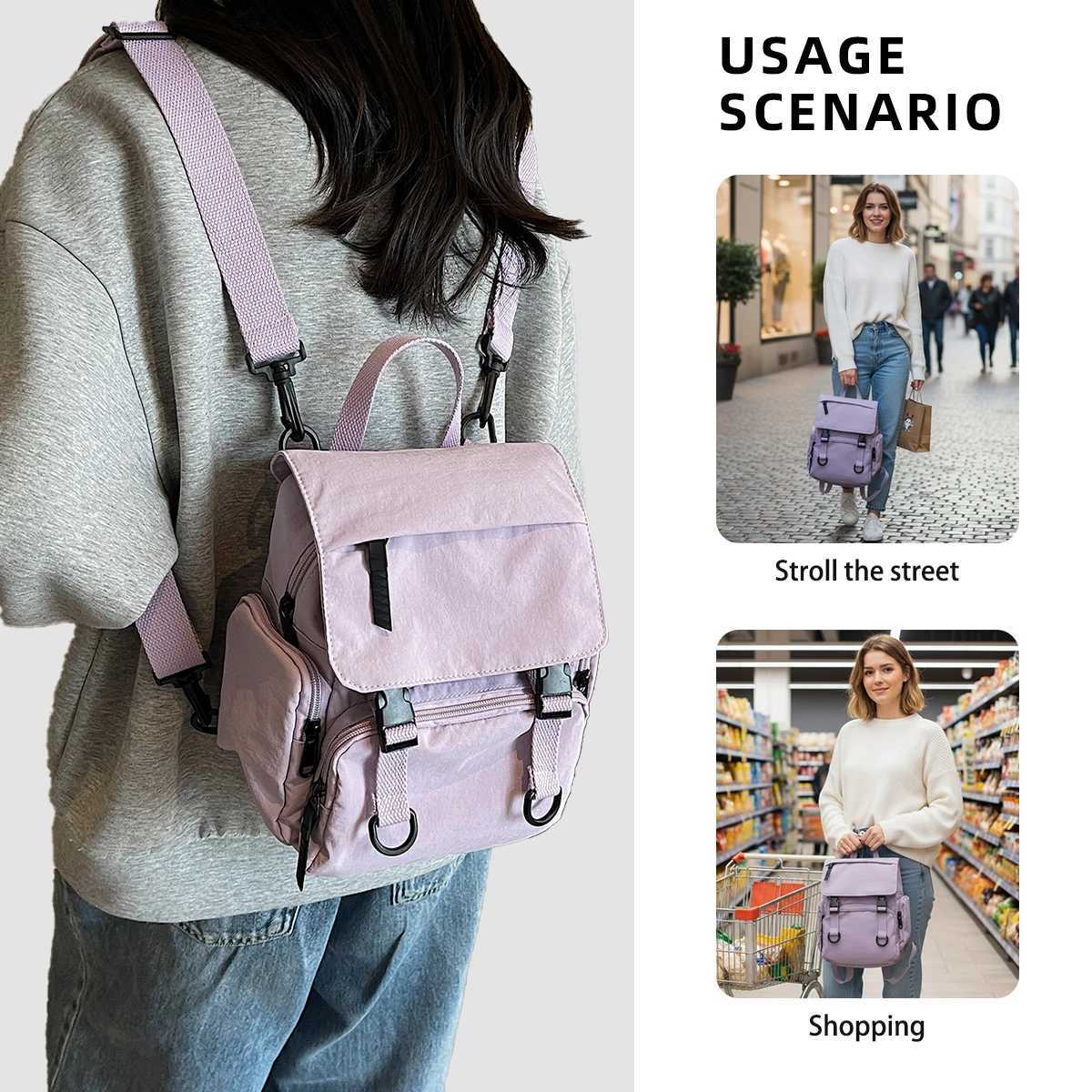 ional Shoulder Bag Womens Backpack Handbag Crossbody Bag Travel Lightweight Backpack Gift Hiking Bag Trekking Camping Student Class Breakfast BagM2512