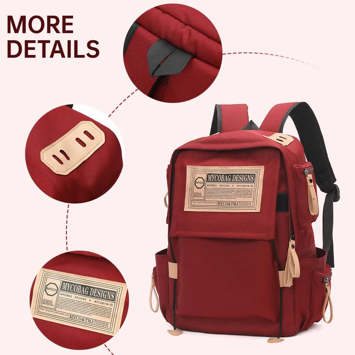 Large-Capacity Schoolbag Female K-Style Simple Middle School Student Junior High School Student Backpack 2025 New Trendy VersatileM251222