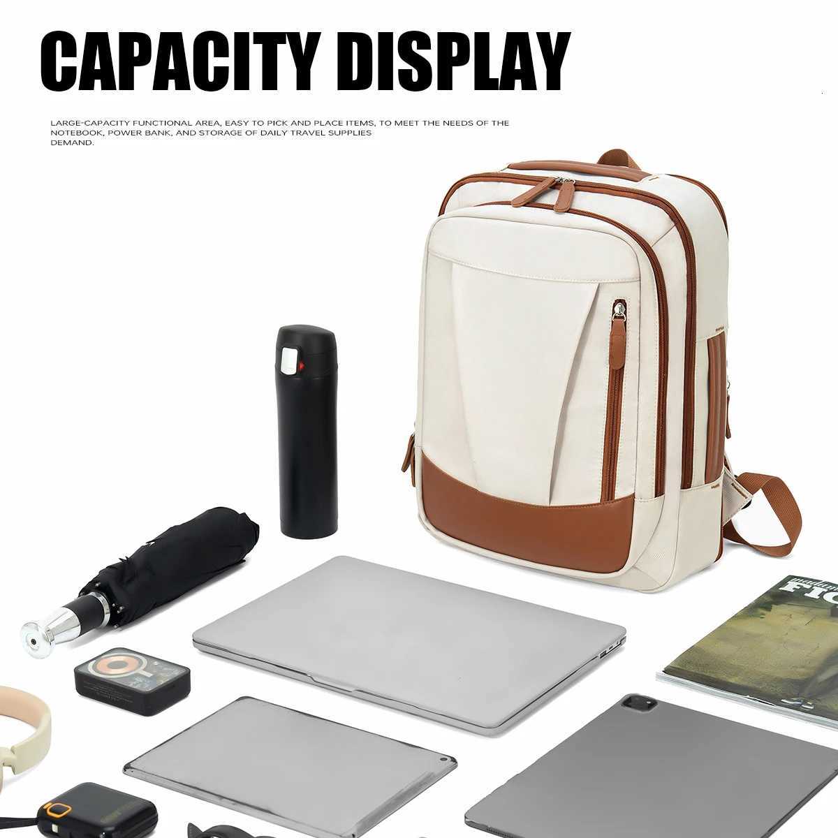 Backpack for Women 2025 New Simple Business Computer Backpack Outdoor Large Capacity Travel Bag Student School Bag for sM251222