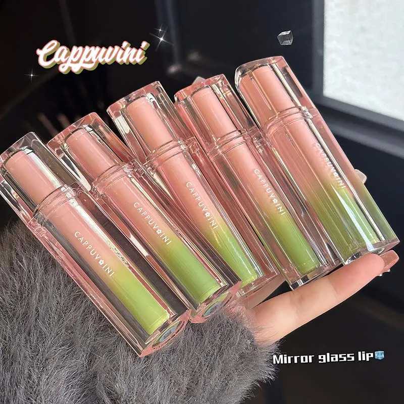 Cappuvini Mirror Lip Glaze Moisturizing Water Light to Make Plump Lips Easy to Apply long-lasting Makeup lipstickT251222