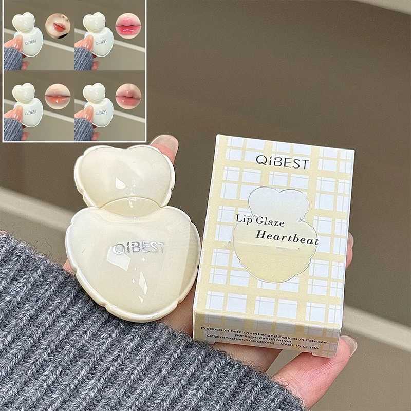 QIBEST Pink Lip Jelly Hydrating Lipstick Long Lasting Mirror Lips Gloss Lipstick Tender Student Korean Cosmetics Lip Glaze StainT251222
