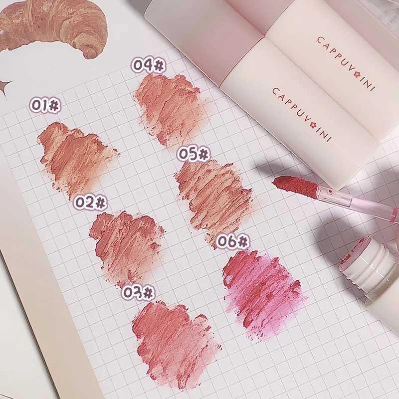 Matte Lip Gloss Liquid Lipstick Long Lasting Non-stick Cup Lip Mud Nude Rose Red Pigment Moisturizing Lip Tint Korean CosmeticsT251222