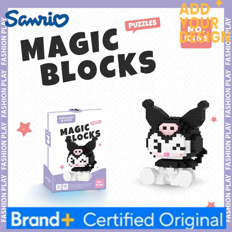 Sanrio Hello Kitty Micro Building Block Pochacco Cinnamoroll Kuromi Assembled 3D Model My Melody Mini Bricks Figure Toys H251222
