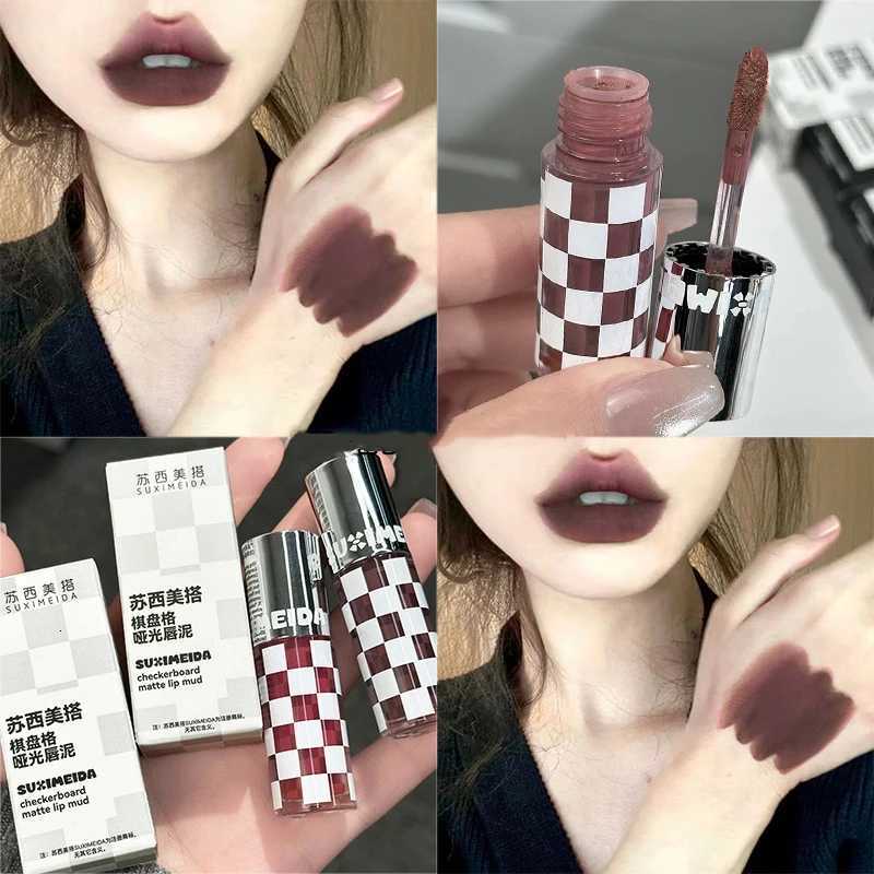 Matte Lipstick Punk Dark Red Lip Gloss Waterproof Lasting Smoky Nude Purple Matte Lipstick Natural Chocolates Lip Tint MakeupT251222