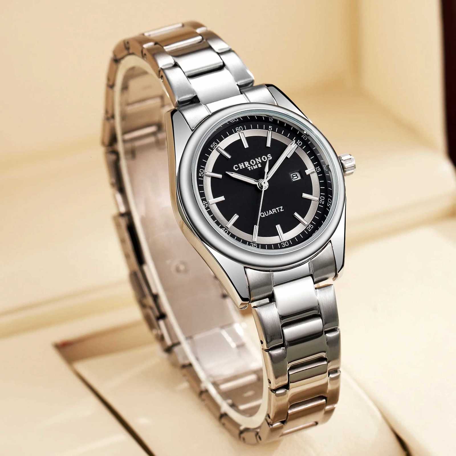 CHRONOS Wens Luxury Fashion Ladies with Stainl Steel Band Luminous Cndar Busin Casual Gift for Any Ocn M251222