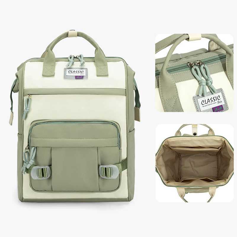 Trendy Female Yellow Laptop College Backpack Fashion Lady Kawaii Book Bag Cool Women Nylon Student Backpack Cute School BagM251222