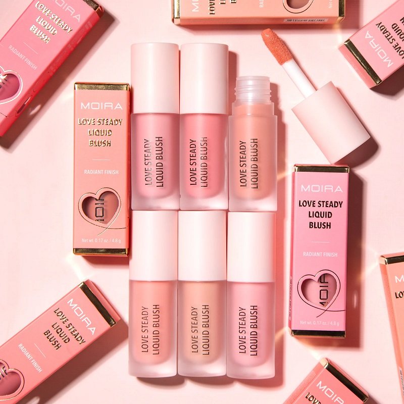 Brand Moira Love Steady Liquid Face Blush 4.8g Lip Gloss Lightweight Long-Lasting Matte Soft-Focus Hydrating Glow Lips & Cheeks Moisturising Makeup Face Cheek
