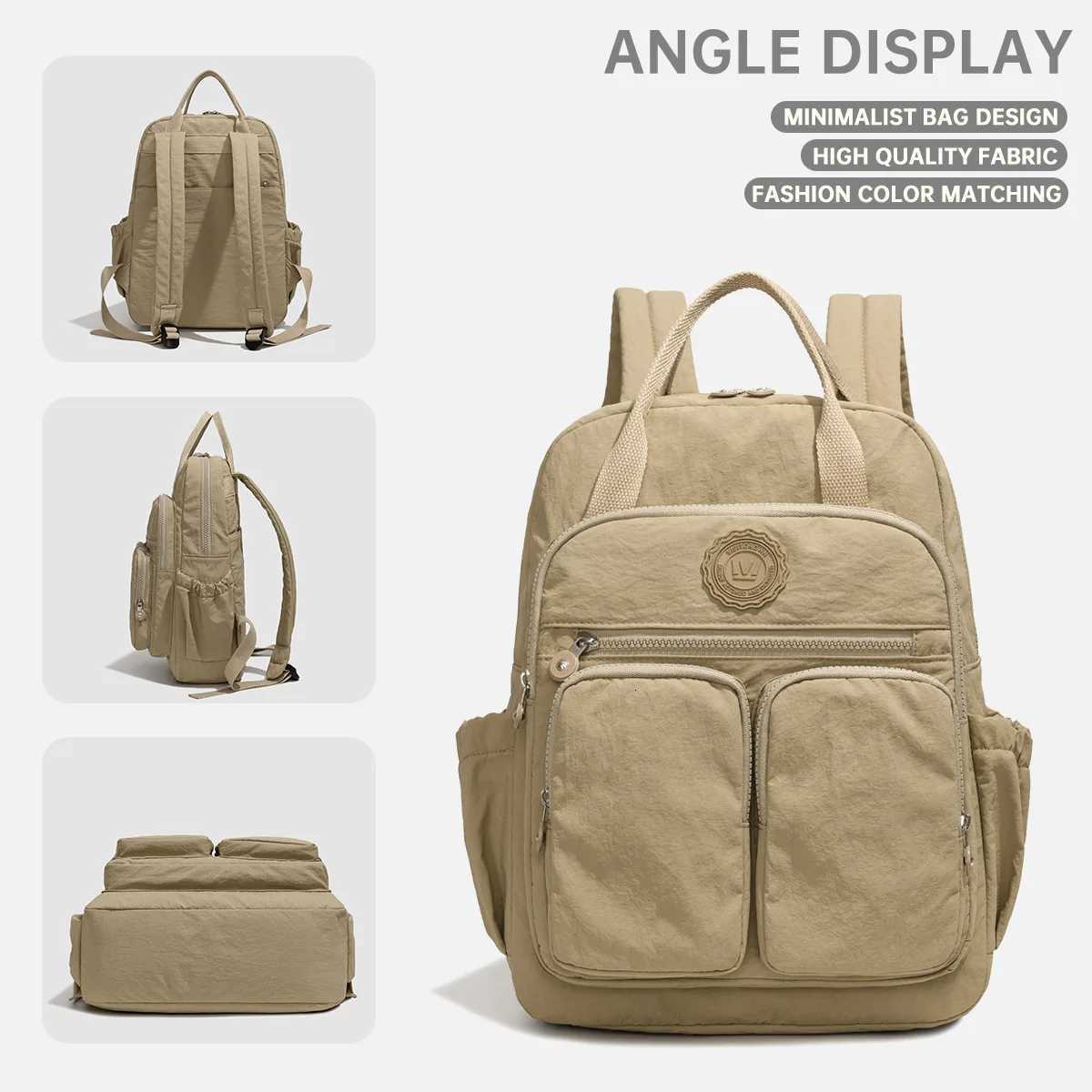 Large Capacity Mother and Bag Lightweight Backpack Handbag Multifunctional Outdoor Backpack for Commuting to Work Camping Business Trips and StoragM25