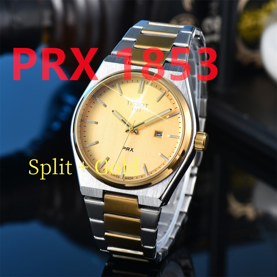 HOT TOP Brand 1853Tissity WristWatches Men Quartz Movement Watches Date 1853 Watch classic Luxury wrist-watch Steel Strap TISSOTly PRX 1853 watch