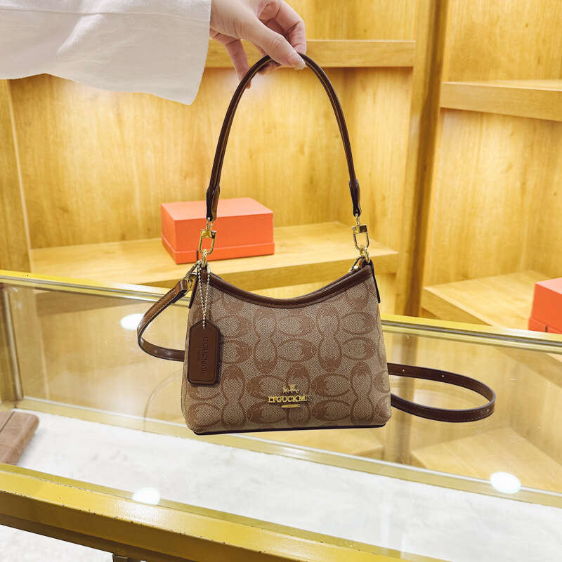 High-End for Women New European and American Fashion Printed Tote Elegant Single Shoulder Small Crossbody Bag Niche design sense