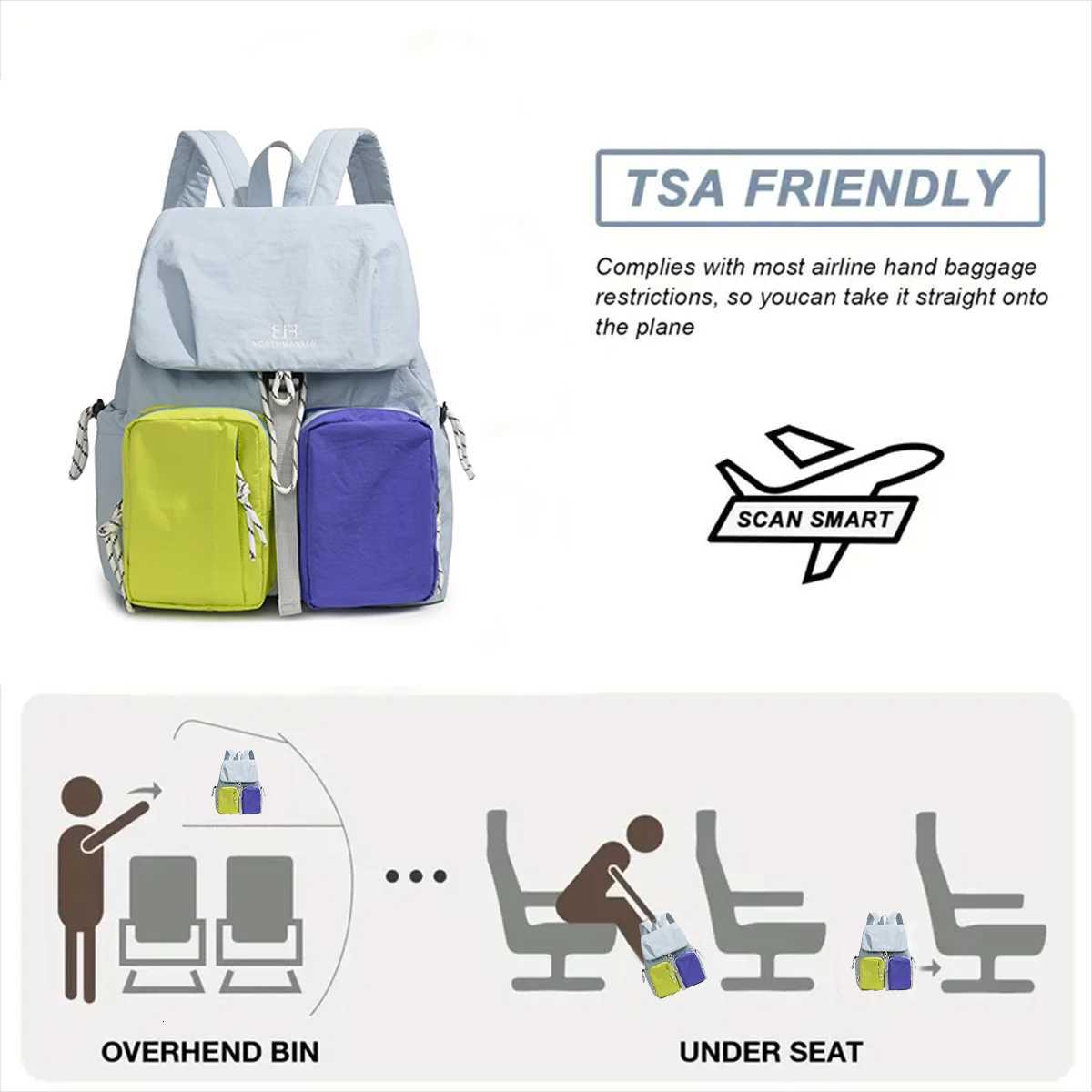 Backpack Outdoor Mountaineering and Mountaineering Womens Travel Ultra-Light Portable Summer Ultra-Thin Hiking School BagM251222