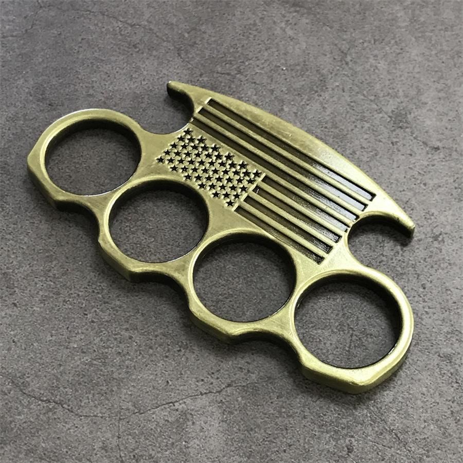 Multicolor Classic brass knuckles Knuckle Duster Outdoor Boxing Training Self-defense EDC Tool 19