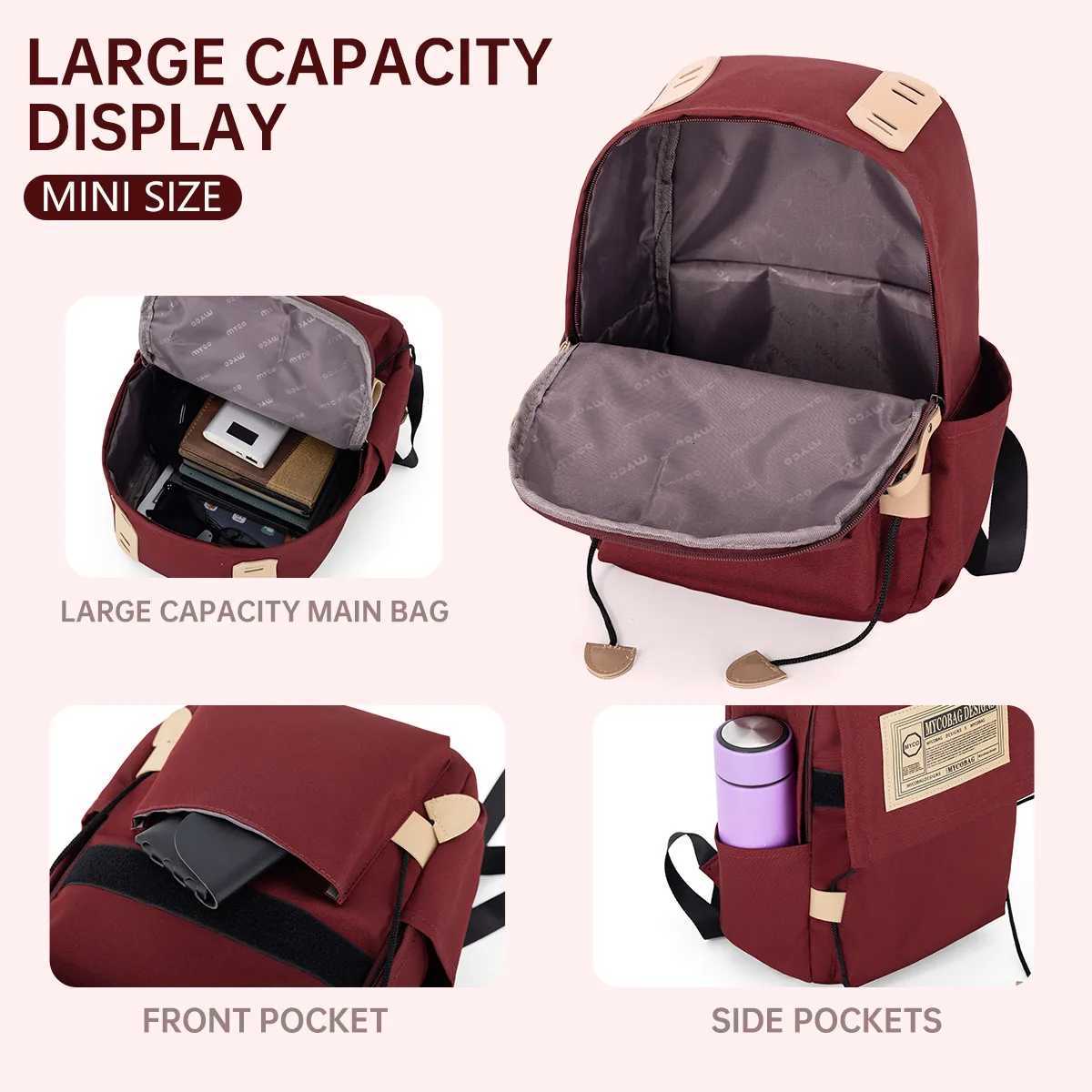 Large-Capacity Schoolbag Female K-Style Simple Middle School Student Junior High School Student Backpack 2025 New Trendy VersatileM251222