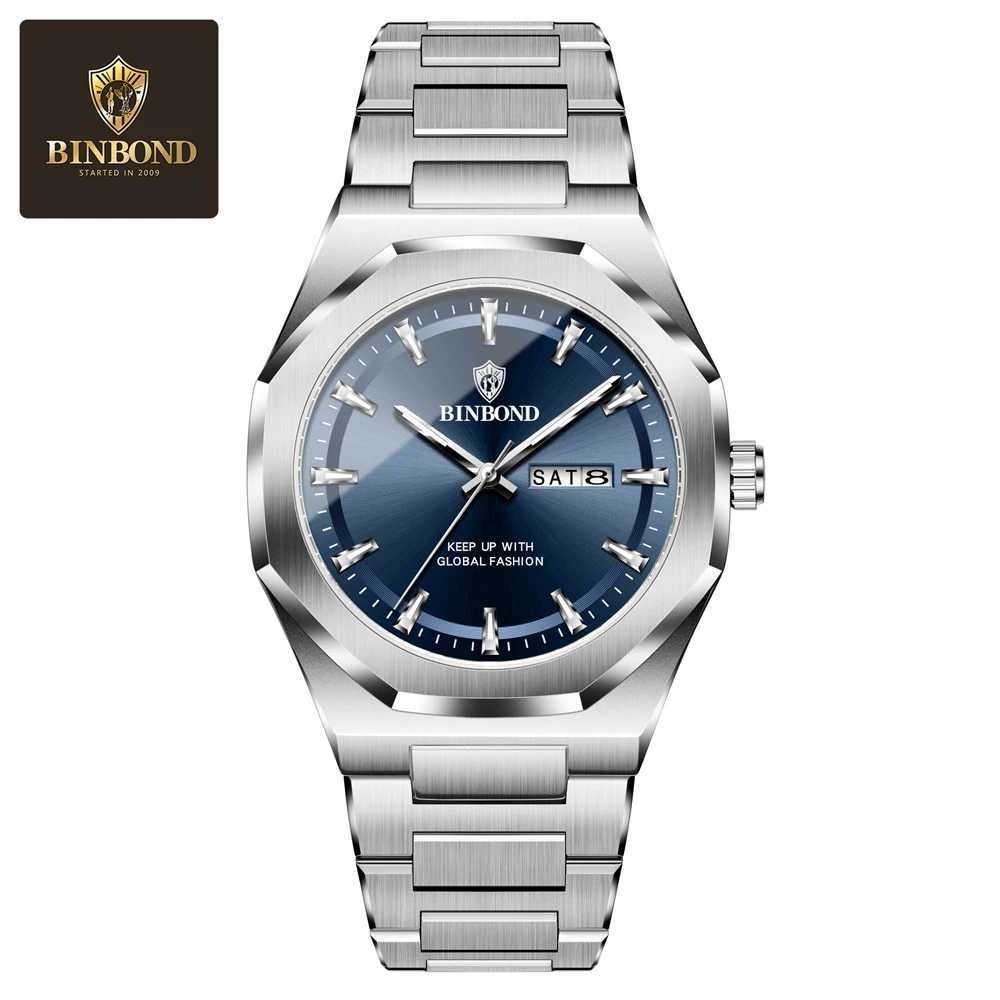 BINBOND Luxury Busin Men Waterproof Luminous Date Stainl Steel Mens es Military High Quality Quartz Man M251222