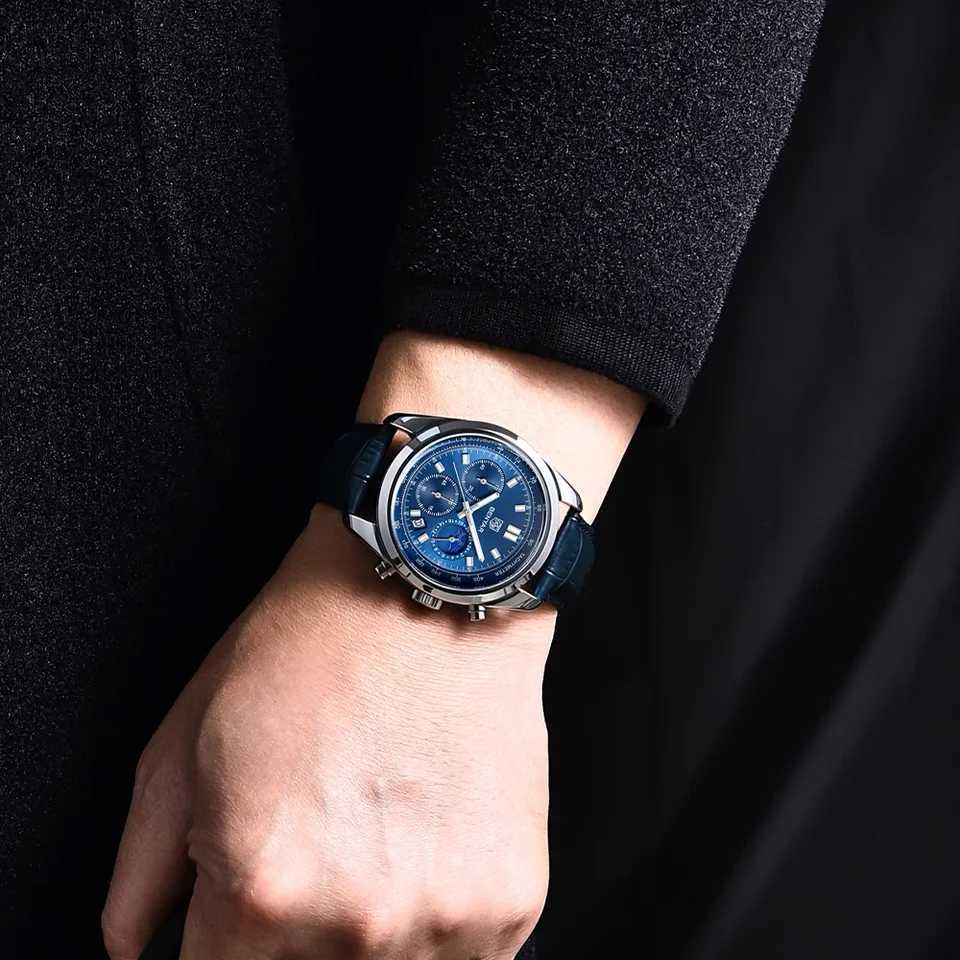 BENYAR Sports Chronogrh 2026 New Men Quartz Wrist Stainl steel Diver 30ATM Waterproof Leather Military es M251222