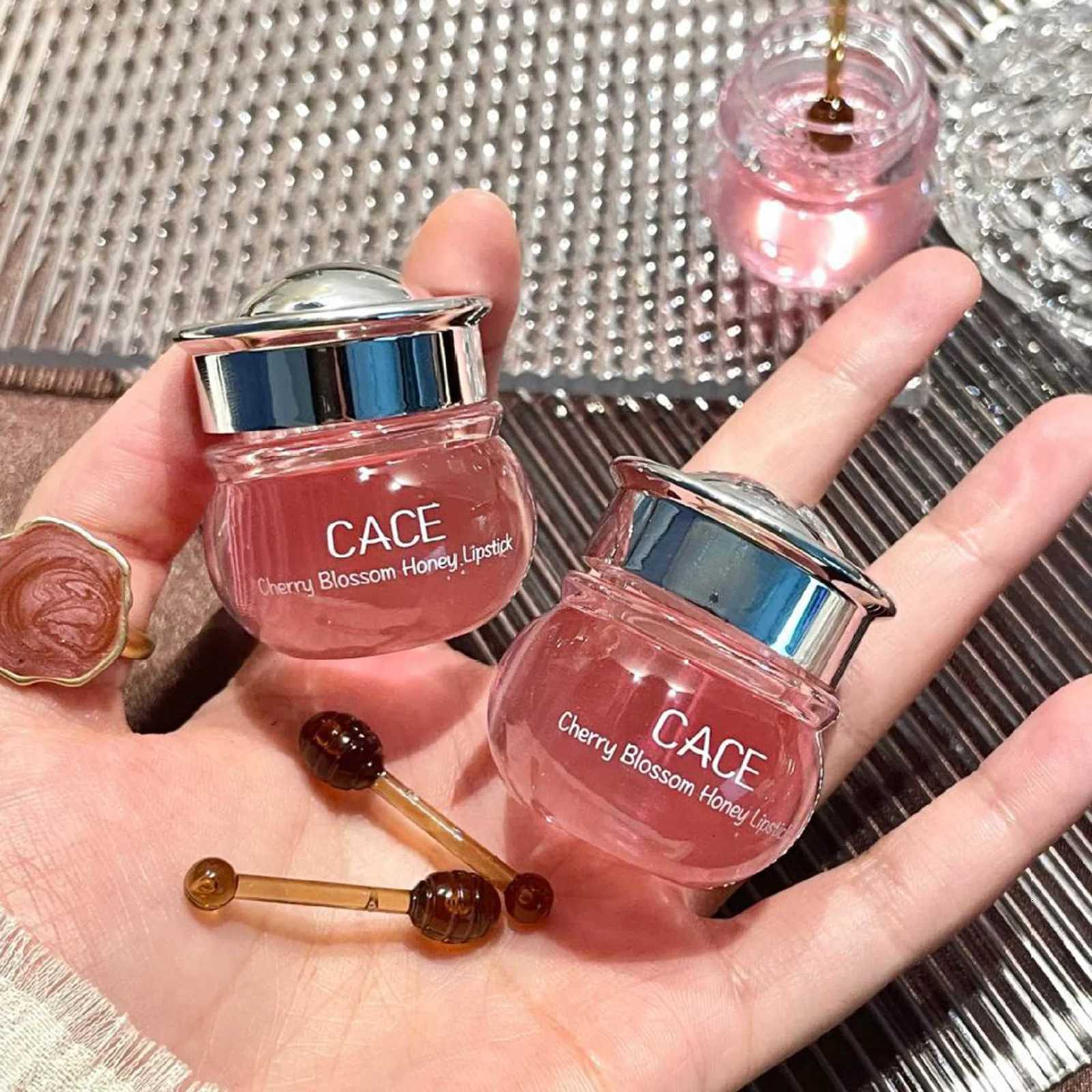 Lip Care Long Lasting Moisturizing Cherry Blossom Honey Lipstick Relieves Drying Fades Lip Line Water Plumping Lip Gloss MakeupT251222
