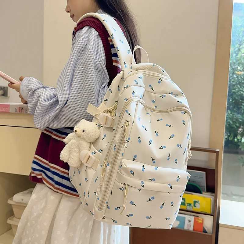 Cute Backpack s Fashion School Bag Large Capacity Student School Bag Portable Travel Storage Bag for Kids Beach BagM251222
