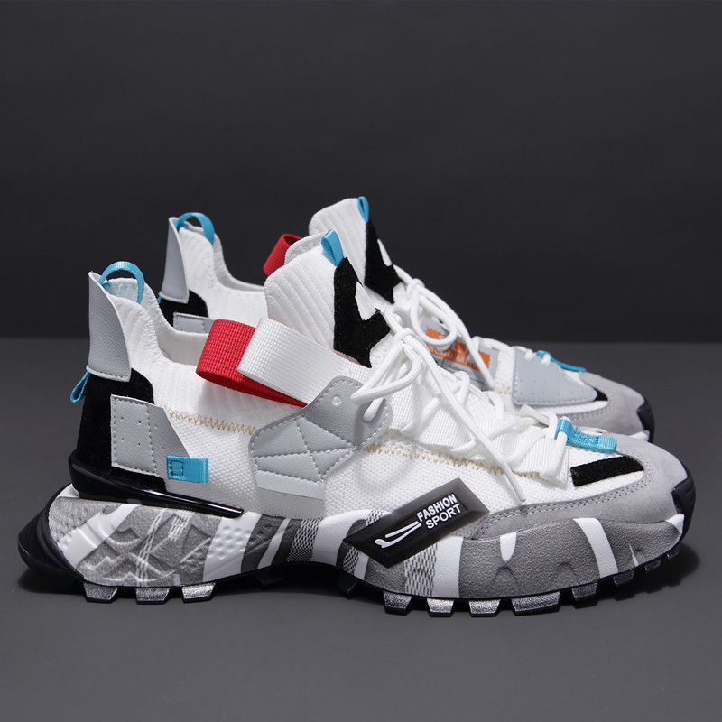 Breathable thin summer men's shoes trend new trendy sneakers summer soft-soled daddy shoes for men