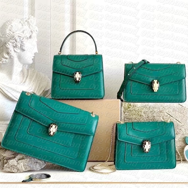 Top handle Women Designer Shoulder bag sac Luxury Handbag Serpenti Reverse Snake Head Hasp Crossbody Forever Underarm Sling Bags Leather Flap Purse Clutch pochette