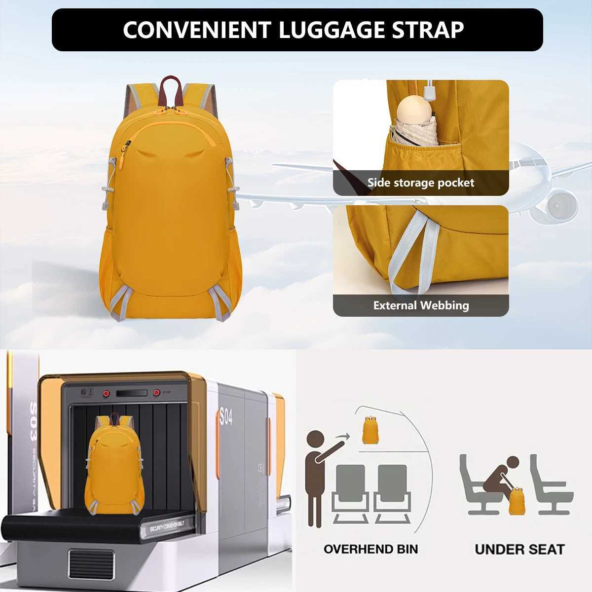 Outdoor Hiking Backpack for Women Lightweight Waterproof Ultra-Light Sports Backpack Camping Travel Mountain Climbing Lightweight Backpack CyclingM251